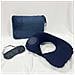 Set Da Viaggio Pieghevole Con Coperta, Cuscino Gonfiabile E Mascherina - Comfort Ottimale Ovunque Navyblue - Foto miniatura 2