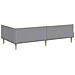 Struttura Letto Angolare con Materasso 2 pcs Grigio chiaro - Foto miniatura 9
