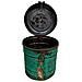 Contenitore Portaoggetti In Metallo Verde 23x23x28h - Foto miniatura 3