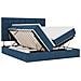 Letto con luci a strisce a LED Blu 200 x 200 cm Tessuto - Foto miniatura 1