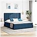 Letto con luci a strisce a LED Blu 200 x 200 cm Tessuto - Foto miniatura 2