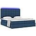 Letto con luci a strisce a LED Blu 200 x 200 cm Tessuto - Foto miniatura 3