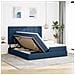 Letto con luci a strisce a LED Blu 200 x 200 cm Tessuto - Foto miniatura 5