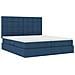 Letto con luci a strisce a LED Blu 200 x 200 cm Tessuto - Foto miniatura 7