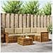Set divani 6 pcs Naturale e Beige Legno di Acacia Massello - Foto miniatura 2