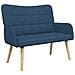 Sofa a Due Posti Blu 115 x 61 x 87 cm Tessuto - Foto miniatura 1