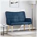 Sofa a Due Posti Blu 115 x 61 x 87 cm Tessuto - Foto miniatura 2
