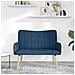 Sofa a Due Posti Blu 115 x 61 x 87 cm Tessuto - Foto miniatura 3