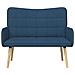 Sofa a Due Posti Blu 115 x 61 x 87 cm Tessuto - Foto miniatura 4