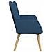 Sofa a Due Posti Blu 115 x 61 x 87 cm Tessuto - Foto miniatura 5
