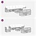 Set Divano da Giardino 9 pcs Nero e Bianco Crema polyrattan - Foto miniatura 7