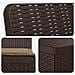 Divano da Giardino 5 Posti con Cuscini Stile Rattan PP Marrone - Foto miniatura 6