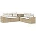 Set di divani 7 pcs Beige e Bianco Crema - Foto miniatura 1