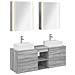 Set di mobili per il bagno 5 pcs Sonoma grigio - Foto miniatura 1