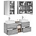 Set di mobili per il bagno 5 pcs Sonoma grigio - Foto miniatura 3