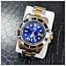 Orologio Polso Zcc Submarine Uomo Analogico Quarzo Datario Oro Silver Blu - Foto miniatura 1