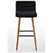 Sgabello Bar LINCOLN in Stoffa Trapuntata e Telaio in Legno di Faggio I Sgabello Alto da Cucina con Seduta 75 cm I Sedia Alta da Bancone con Schienale e Poggiapiedi Nero - Foto miniatura 2