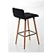 Sgabello Bar LINCOLN in Stoffa Trapuntata e Telaio in Legno di Faggio I Sgabello Alto da Cucina con Seduta 75 cm I Sedia Alta da Bancone con Schienale e Poggiapiedi Nero - Foto miniatura 4