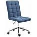 Sgabello da Lavoro Peking V2 in Tessuto | Sgabello Ufficio Imbottito | Sedia Studio da Scrivania Regolabile e con Ruote Blu - Foto miniatura 1