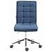 Sgabello da Lavoro Peking V2 in Tessuto | Sgabello Ufficio Imbottito | Sedia Studio da Scrivania Regolabile e con Ruote Blu - Foto miniatura 2