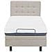 Letto Singolo In Tessuto Beige Duke - Foto miniatura 10