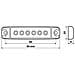 Set 20 Pz, Luce Ingombro A 6 Led, Montaggio In Superficie, 12/24v - Arancio - Foto miniatura 3