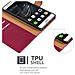 Custodia Compatibile Con Huawei P9 In Rosso Vinaccia - Coperchio Protettiva Con Chiusura Magnetica, Funzione Stand E Tasca Per Le Carte - Foto miniatura 7