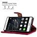 Custodia Compatibile Con Huawei P9 In Rosso Vinaccia - Coperchio Protettiva Con Chiusura Magnetica, Funzione Stand E Tasca Per Le Carte - Foto miniatura 9