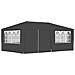 Gazebo Professionale con Pareti 4x6 m Antracite 90 g /m² - Foto miniatura 1