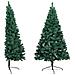 Albero di Natale Artificiale Metà con Supporto Verde 210 cm PVC - Foto miniatura 2