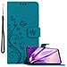 Custodia Compatibile Con Samsung Galaxy S10 In Blu Fiore - Coperchio Protettivo In Design Floreale Con Chiusura Magnetica, Funzione Stand E Slot Per Carte - Foto miniatura 4