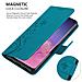 Custodia Compatibile Con Samsung Galaxy S10 In Blu Fiore - Coperchio Protettivo In Design Floreale Con Chiusura Magnetica, Funzione Stand E Slot Per Carte - Foto miniatura 7