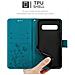 Custodia Compatibile Con Samsung Galaxy S10 In Blu Fiore - Coperchio Protettivo In Design Floreale Con Chiusura Magnetica, Funzione Stand E Slot Per Carte - Foto miniatura 8