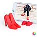 144850 Supporto Per Cellulare Scarpe Con Tacco, Giallo - Foto miniatura 1