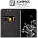 Custodia Compatibile Con Samsung Galaxy S20 Ultra In Nero Marrone - Coperchio Protettiva Con Chiusura Magnetica, Funzione Stand E Tasca Per Le Carte - Foto miniatura 4