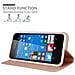 Custodia Compatibile Con Nokia Lumia 550 In Classy Oro Rosa - Coperchio Protettiva Con Chiusura Magnetica, Funzione Stand E Tasca Per Le Carte - Foto miniatura 3