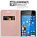 Custodia Compatibile Con Nokia Lumia 550 In Classy Oro Rosa - Coperchio Protettiva Con Chiusura Magnetica, Funzione Stand E Tasca Per Le Carte - Foto miniatura 4