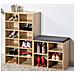 Scarpiera Per Corridoio, Cassettiera In Legno Con Sedile - Foto miniatura 2