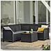 Divano Angolare da Giardino Rosalie Grafite - Foto miniatura 4