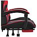Sedia Da Gaming Con Poggiapiedi Nero E Rosso In Similpelle - Foto miniatura 9