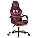 Sedia Da Gaming Con Poggiapiedi Nero E Rosso In Similpelle - Foto miniatura 10