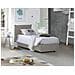 Letto Singolo Marina, Letto Contenitore Con Rivestimento In Tessuto, 100% Made In Italy, Apertura Laterale, Adatto Per Materasso Cm 80x190, Beige - Foto miniatura 1