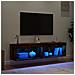 Mobili Porta Tv Con Luci Led 2 Pz Rovere Fumo 60x30x30 Cm - Foto miniatura 3