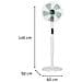 Ventilatore con Piantana Turbo Silence Extreme VU5890 5 Pale 16 Velocità Colore Bianco - Foto miniatura 1