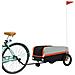 Rimorchio Da Bici Nero E Arancione 30 Kg In Ferro - Foto miniatura 3
