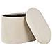 Pouf Contenitore Richland Velluto Beige Chiaro - Foto miniatura 3