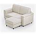 Divano Marrak 2 Posti (due Sedute Da 60cm) + Pouf Misure Esterne L. 148 P. 155 Colore Bianco - Foto miniatura 1