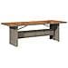 Tavolo Giardino Piano Legno Acacia Grigio 240x90x75 Polyrattan - Foto miniatura 2