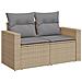 Set Divano Da Giardino 8 Pz Con Cuscini Beige Misto Polyrattan - Foto miniatura 3