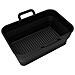 Ciotola Quadrata Pieghevole In Silicone Per Friggitrice Ad Aria, Confezione Da 2 Black - Foto miniatura 5